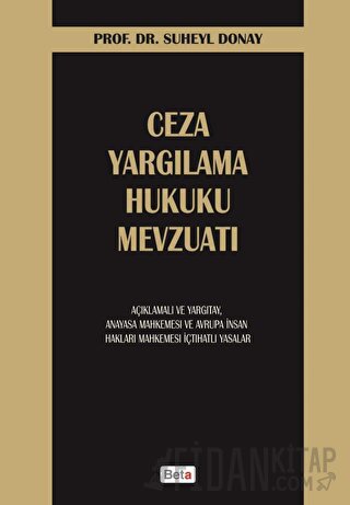 Ceza Yargılama Hukuku Mevzuatı Suheyl Donay