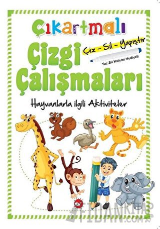 Çıkartmalı Çizgi Çalışmaları - Hayvanlarla İlgili Aktiviteler Kolektif