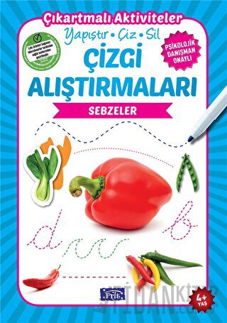 Çizgi Alıştırmaları - Sebzeler (4 Yaş) Kolektif