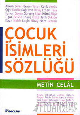 Çocuk İsimleri Sözlüğü Metin Celal