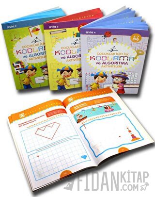 Çocuklar İçin İlk Kodlama ve Algoritma Aktiviteleri - 4 Kitap Set Kole