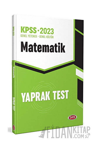 Data Yayınları 2023 KPSS Matematik Yaprak Test Kolektif