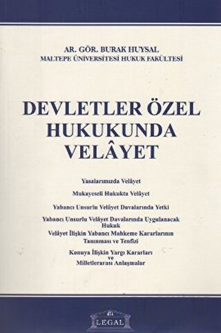 Devletler Özel Hukukunda Velayet Burak Huysal