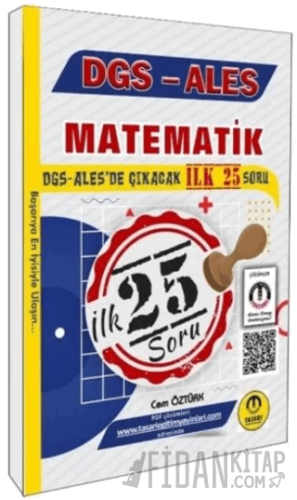 DGS ALES Matematik İlk 25 Çıkacak Soru Çözümlü Cem Öztürk