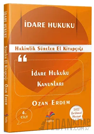 Dizgi Kitap 2022 İdare Hukuku Hakimlik Süreler El Kitapçığı Ozan Erdem