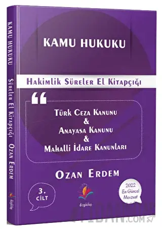 Dizgi Kitap Kamu Hukuku Hakimlik Süreler El Kitapçığı Ozan Erdem