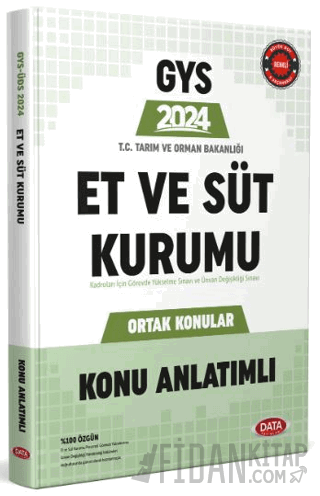 Et ve Süt Kurumu GYS Ortak Konular Konu Anlatımlı Kolektif