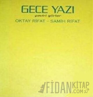 Gece Yazı Çeviri Şiirler Samih Rifat