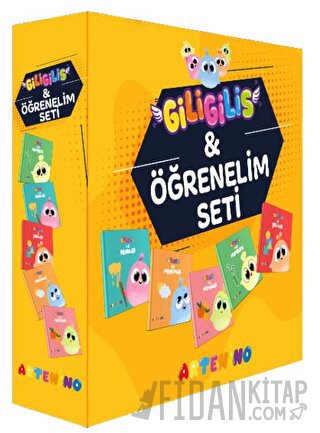 Giligilis ile Öğrenelim Seti - Eğitici Mini Karton Kitap Serisi Kolekt