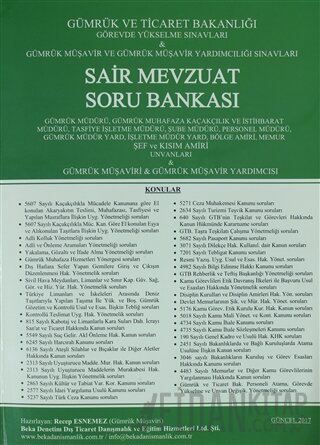 Görevde Yükselme Sınavları - Gümrük Müşavir ve Müşavir Yardımcılığı Sı