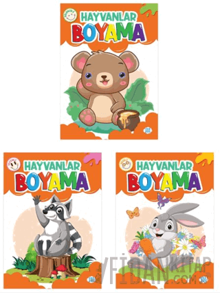 Hayvanlar Boyama Kitabı (3 Kitap) Kolektif