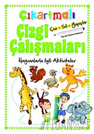 Hayvanlarla İlgili Aktiviteler - Çıkartmalı Çizgi Çalışmaları Kolektif