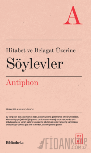 Hitabet ve Belagat Üzerine Söylevler Antiphon