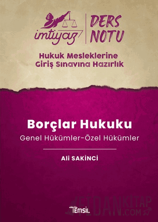 İmtiyaz HMGS Ders Notları Borçlar Hukuku (Genel Hükümler-Özel Hükümler