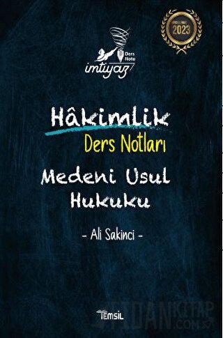 İmtiyaz Medeni Usul Hukuku Hakimlik Ders Notları Ali Sakinci