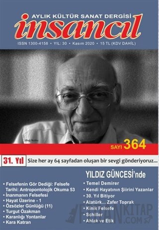 İnsancıl Aylık Kültür Sanat Dergisi Sayı: 364 Kasım 2020