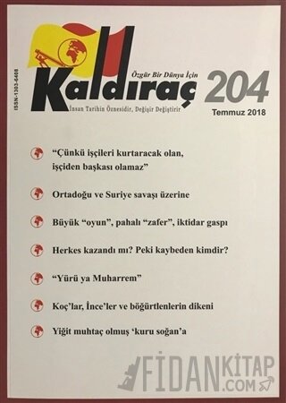 Kaldıraç Dergisi Sayı: 204 Temmuz 2018