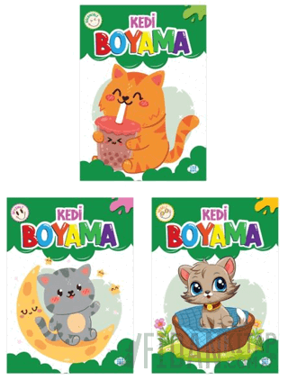 Kedi Boyama Seti (3 Kitap) Kolektif