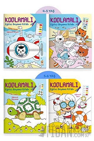 Kodlamalı Eğitici Boyama Kitabı 4-6 Yaş (4 Kitap Takım) Kolektif