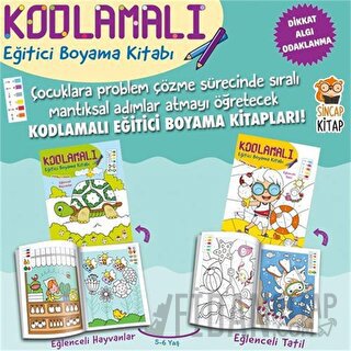 Kodlamalı Eğitici Boyama Kitabı 5-6 Yaş (2 Kitap Takım) Kolektif