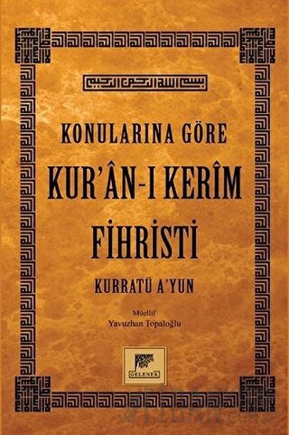 Konularına Göre Kur’an-ı Kerim Fihristi Yavuzhan Topaloğlu