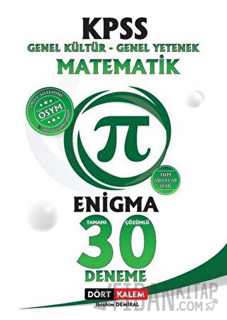 KPSS Enigma Matematik Tamamı Çözümlü 30 Deneme İbrahim Demiral