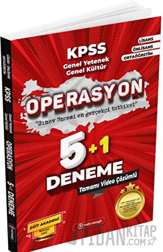 KPSS Genel Kültür Genel Yetenek Operasyon 5+1 Deneme Video Çözümlü Meh