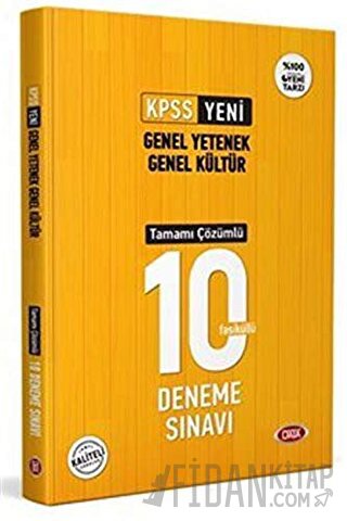 KPSS Genel Yetenek Genel Kültür Tamamı Çözümlü 10 Deneme Sınavı 2021 (