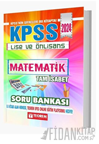 KPSS Lise Ön Lisans Tam İsabet Matematik Soru Bankası (Ciltli) Kolekti