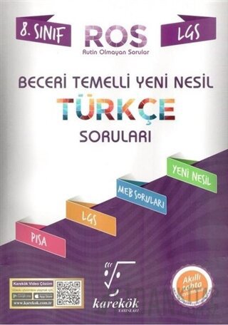 LGS 8. Sınıf Beceri Temelli Yeni Nesil Türkçe Soruları Kolektif