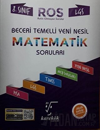 LGS 8. Sınıf ROS Beceri Temelli Yeni Nesil Matematik Soruları Kolektif