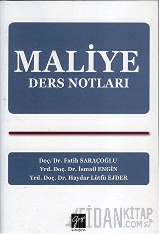 Maliye Ders Notları Fatih Saraçoğlu