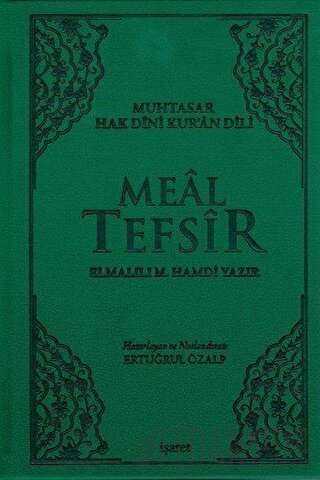 Meal Tefsir - Muhtasar Hak Dini Kur’an Dili (Yeşil Renk) (Ciltli) Elma