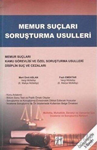 Memur Suçları Soruşturma Usulleri Fazlı Emektar