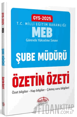 Milli Eğitim Bakanlığı Şube Müdürlüğü GYS Özetin Özeti Kolektif