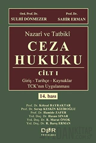 Nazari ve Tatbiki Ceza Hukuku Cilt 1 (Ciltli) Sahir Erman