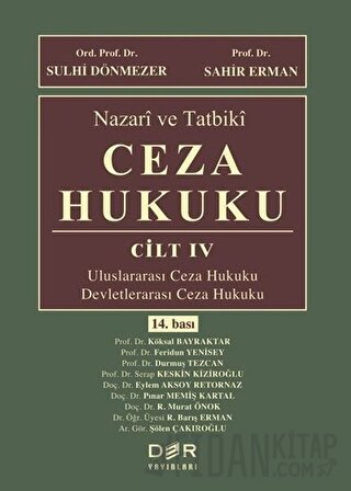 Nazari ve Tatbiki Ceza Hukuku Cilt 4 (Ciltli) Sahir Erman