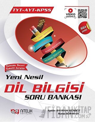 Nitelik YKS TYT AYT KPSS Yeni Nesil Dil Bilgisi Soru Bankası Video Çöz