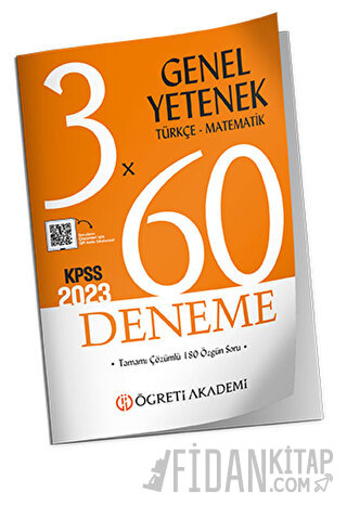 Öğreti Akademi 3X60 Genel Yetenek Deneme (Türkçe-matematik) Kolektif