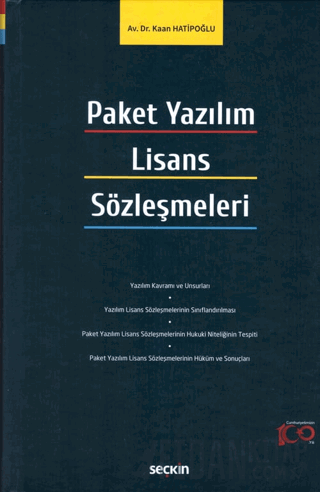 Paket Yazılım Lisans Sözleşmeleri Kaan Hatipoğlu