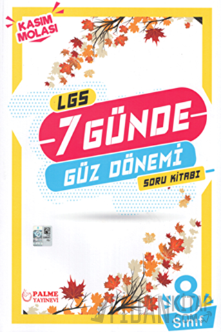 Palme 8. Sınıf LGS 7 Günde Güz Dönemi Soru Kitabı Kasım Molası Erhan Y