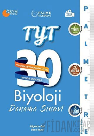 Palme YKS TYT Biyoloji 30 Deneme Palmetre Video Çözümlü Banu Kıyıcı