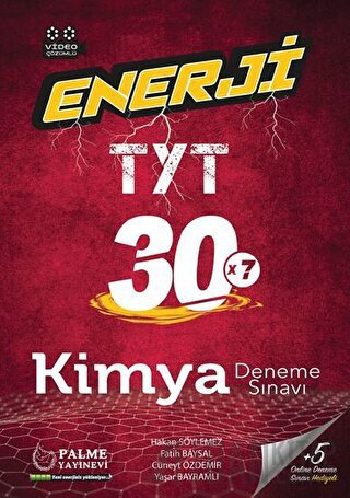 Palme YKS TYT Enerji Kimya 30 Deneme Sınavı Video Çözümlü Cüneyt Özdem