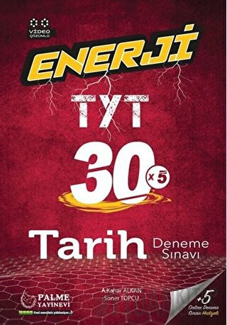 Palme YKS TYT Enerji Tarih 30 Deneme Sınavı Video Çözümlü A. Kahar Alk