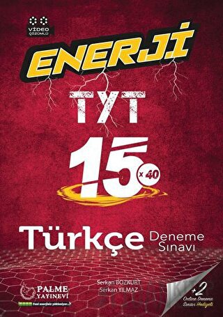 Palme YKS TYT Enerji Türkçe 15 Deneme Sınavı Video Çözümlü Serkan Bozk