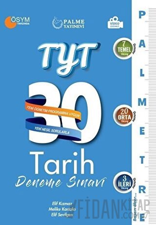 Palme YKS TYT Tarih 30 Deneme Palmetre Video Çözümlü Elif Kızmaz