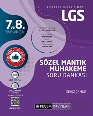 Pegem Yayınları 8. Sınıf LGS Sözel Mantık Muhakeme Soru Bankası Kolekt