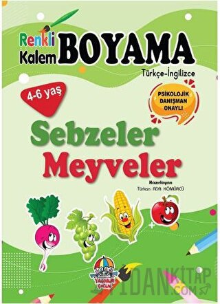 Renkli Kalem Boyama / Sebzeler - Meyveler Türkan Ada Kömürcü