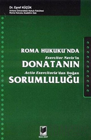 Roma Hukuku’nda Donatanın Sorumluluğu Eşref Küçük