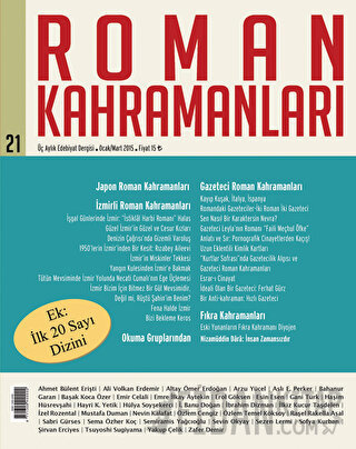 Roman Kahramanları Sayı: 21 Ocak-Mart 2015